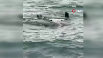 В Черном море обнаружен дрон-камикадзе. Кадр из видео