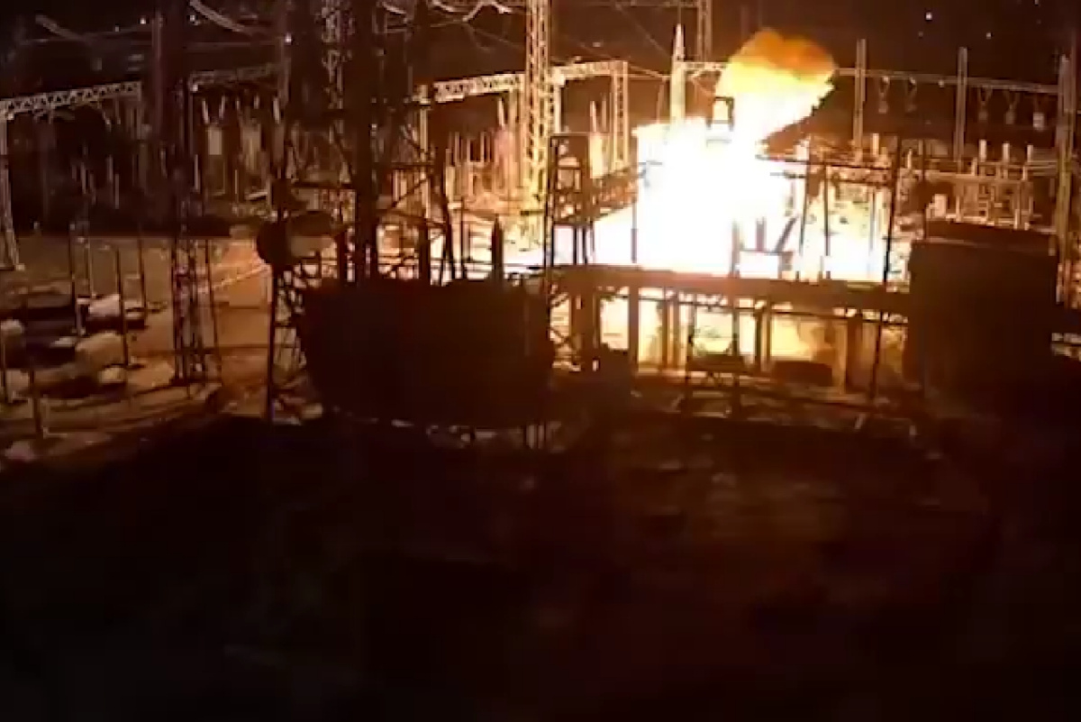 Момент вибуху на ТЕЦ у Читі.