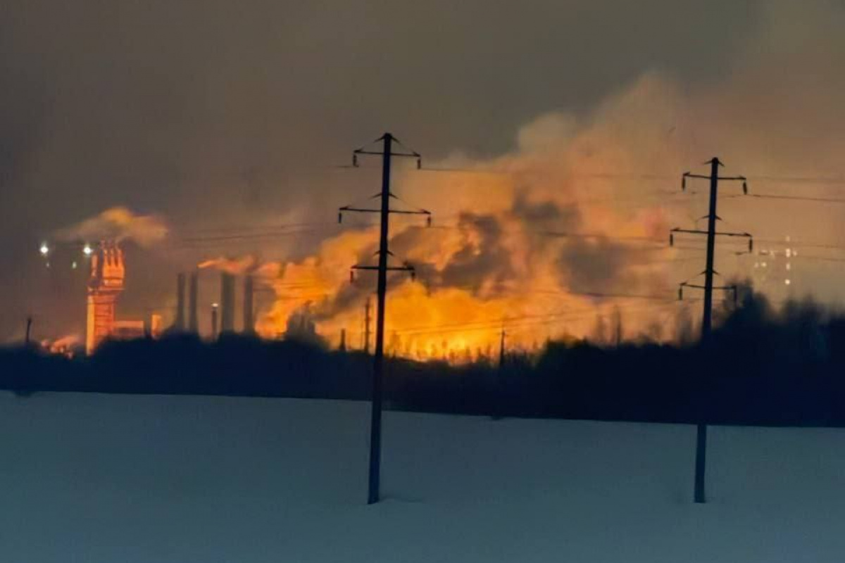 Наслідки атаки на хімзавод у Смоленській області. Фото: соцмережі