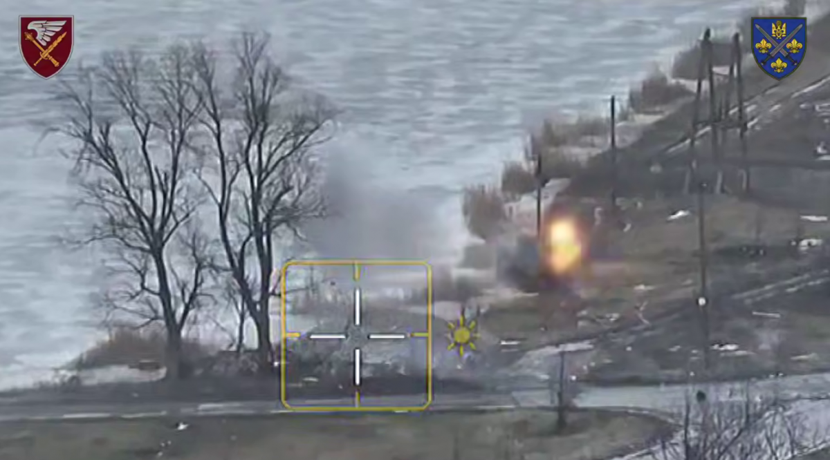 Удар по российским штурмовикам под Покровском. Фото: кадр из видео