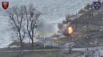 Удар по российским штурмовикам под Покровском. Фото: кадр из видео