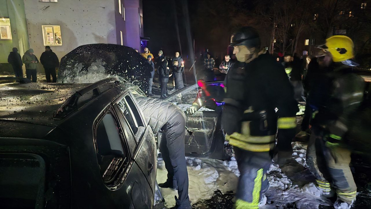 Последствия атаки на Харьков. Фото: ГСЧС