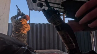 Уничтожение дронов в небе над Константиновкой. 