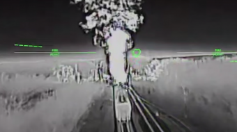 Атака на вантажний поїзд з паливом в окупованій Луганській області. Фото: кадр із відео