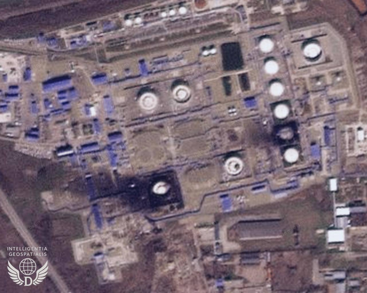 Результат удара по нефтебазе «Тихорецкая».