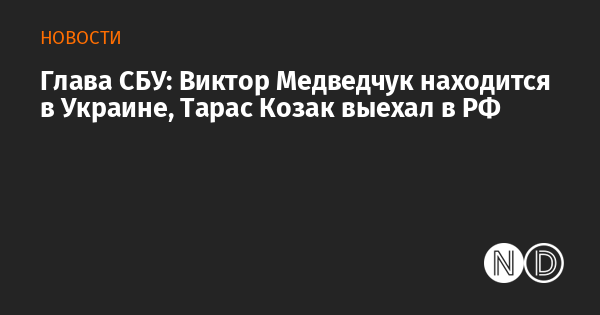 СБУ устанавливает местонахождение Медведчука - 11 мая 2021 ...