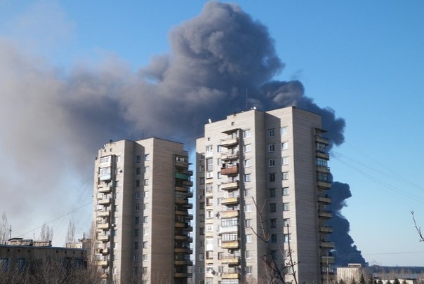 На Углегорской ТЭС масштабный пожар. Полностью сгорело 4 блока. Фоторепортаж и видео