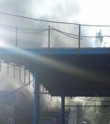 На пожаре на рынке оккупированной Макеевки пострадал человек