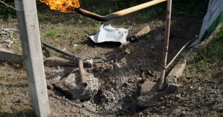 В Донецке в результате обстрела повреждены газопроводы