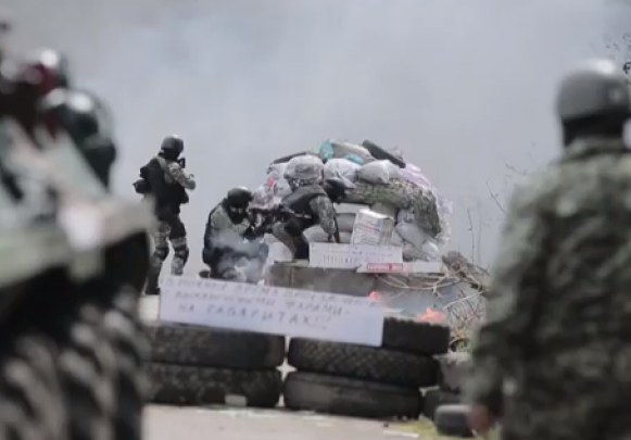 Как освобождают Славянск от боевиков - видео
