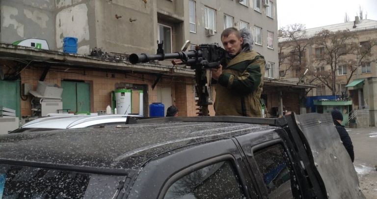 Российский гумконвой с пулеметами на Донбассе